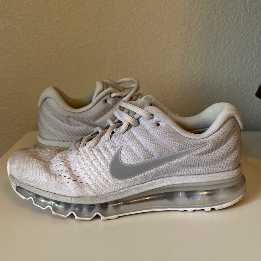Nike White and Gray Running Shoes
